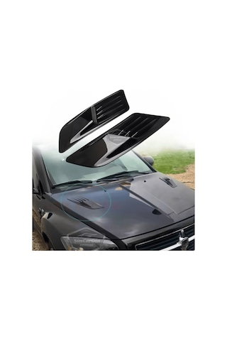 Üniversal Her Araca Uyumlu Kaput Üstü Havalandırma Izgarası Tavan Vent Air Scoop Spor Görünümlü 1.sınıf İthal 2 Adet 00 Şüscaroto Aksesuar