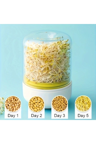 Elmpaly Beyaz Kolay Filizlenme Seti - Havalandırmalı Sağlıklı Filiz Makinesi