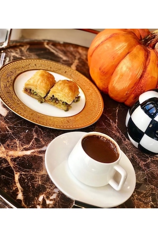 Lucky Art Jaylee 6'Lı Bone Kahve Fincan Takımı