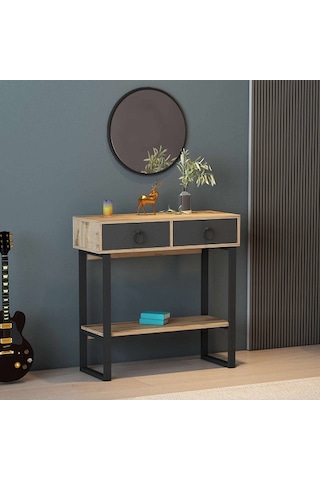 Aynalı Dresuar Vaks Demir Ayak Çırağan Antrasit