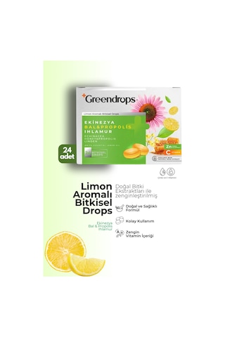 Greendrops Limon Ekinezya Propolis Ihlamur Boğaz Pastili 24'lü