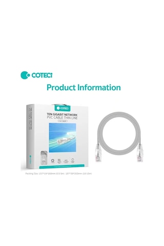 15 Metre Cat7 Ethernet Kablosu 10gbps 600mhz Slim İnce Rj45 Yüksek Hızlı İnternet Modem Kablosu