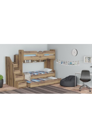 2Aevmoduler Mdf 3 Kişilik Ranza 1.Kalite