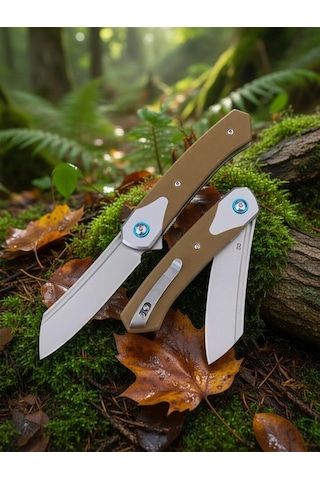 Knivox Browning Premium G10 Kabze D2 Çelik Klasik Modern Katlanır Bıçak Kahverengi