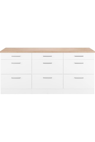 Arita Mutfak Çekmeceli Alt Modül 180 Cm Beyaz Tezgah Dahil Beyaz