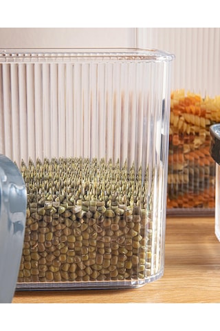 English Home Boston Plastik 3 Lü Dikdörtgen Erzak Kabı 700 + 1500 + 2000 Ml Antrasit Sku: Smg8690010197757 Açık