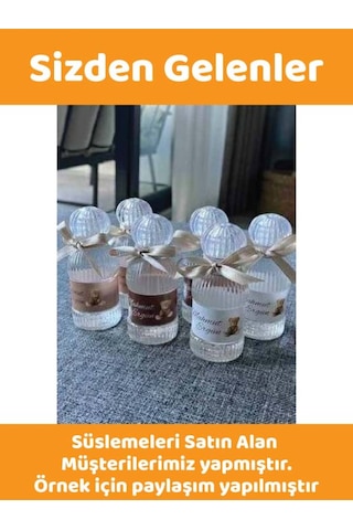 25 Adet 50 Ml Paris24 Dezenfektan Kolonya Parfüm Hediyelik Nikah Düğün İçin Boş Plastik Şişe