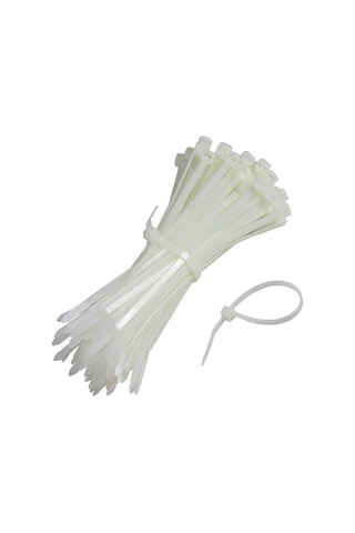 KSN Kablo Bağı Plastik Kelepçe Beyaz 3.6x300mm - 100 Adet