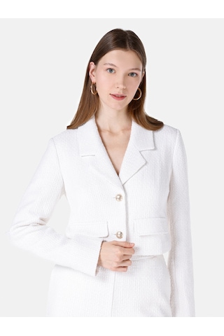 Colins Beyaz Kadın Ceket Cl1067520 Q1.v1 Ofw Beyaz