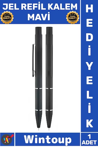 Kalem Lüks Şık Tasarım Akıcı Yazım Ofis Kırtasiye Malzemesi Metal Süper Jel Refil Kalem Mavi Çok Renkli