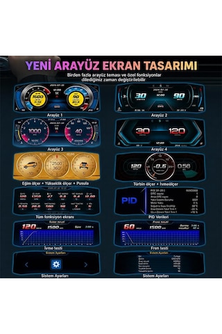P4 Obd2 + Gps Head Up Display Hud, Dijital Hız Göstergesi, Sıyah