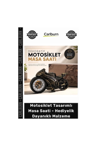 Masasaati Estetik Ofis Motosiklet Tasarımlı Masa Saati Dekoratif Hediyelik Dayanıklı Malzeme Çok Renkli