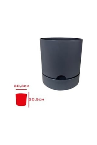 Polıwork Saksı Begonya 21 Cm Antrasit