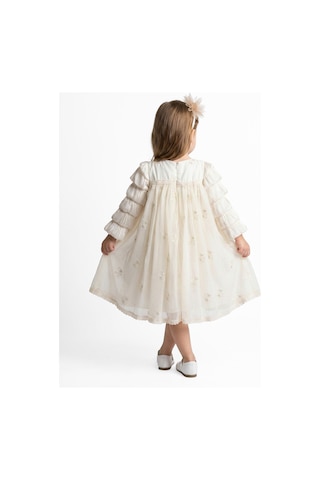 Xo Kids Kız Çocuk Elbise 4-8 Yaş 924 Bej