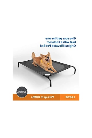 Orijinal - Köpek, Kedi - Büyük - Gunmetal, Kumaş Açik Mavi