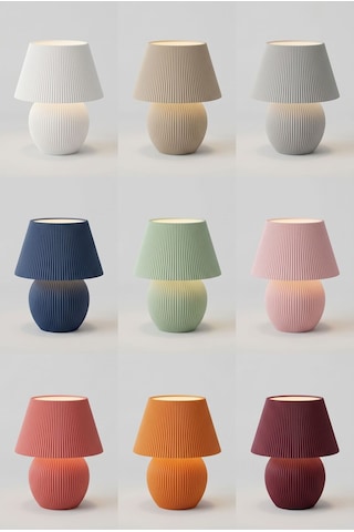 Nest Model - Led Abajur - Masa Lambası - Usb 5v İle Çalışır - Slim Led Aydınlatması Dahildir - Dekoratif Lamba - Renk Seçenekli Çok Renkli