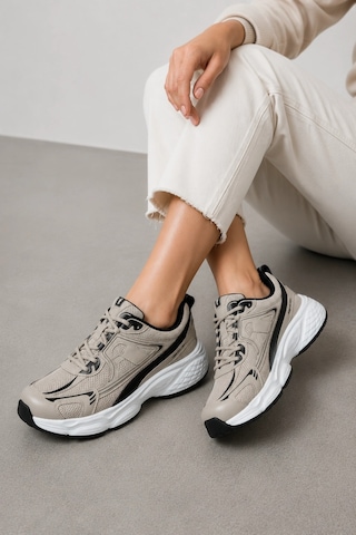 Ht Hotin Milo Kadın Spor Ayakkabı - Ultra Rahat Köpük Tabanlı Günlük Sneaker - Bej