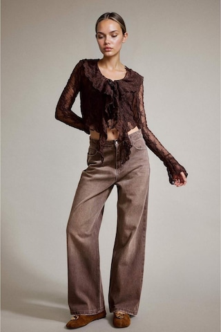 Defacto Wide Leg Geniş Bol Paça Jean Pantolon G2906ax25aubn336 Kahve