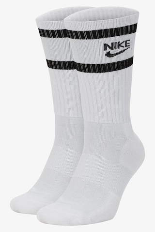 Nike Dri Fit Heritage Crew Sock Unisex Çorap 2 Li Beyaz Beyaz - Siyah