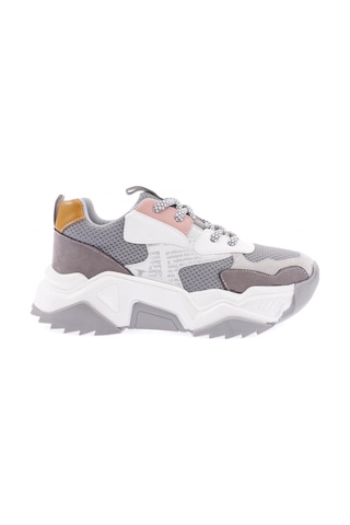 Dgn 65134-22y Kadın Bağcıklı Kalın Taban Sneakers Ayakkabı 65134-2027-R12558 Gri