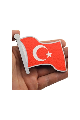 Dalgalı Türkiye Bayrak - Cırt - Patch - Peç - Arma Kırmızı
