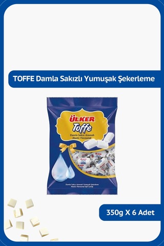 Toffe Damla Sakızlı Yumuşak Şekerleme - 350 Gram - 6 Adet