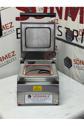 Sönmez Vakum Tek Bölmeli Eko Paslanmaz Kase Tabak Kapatma Makinesi