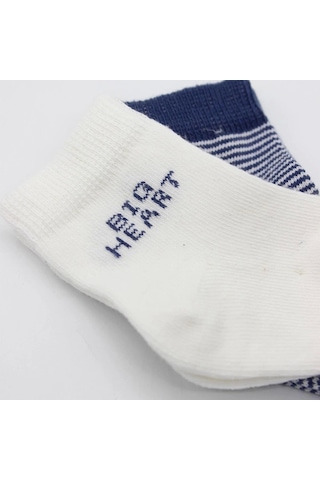 Bistyle Big Heart Penye Soket Çorap 2'li Bs10117 Lacivert Lacivert