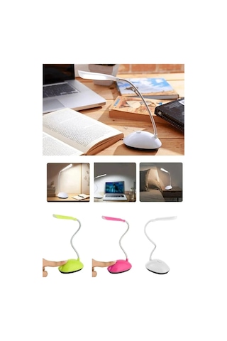 Periboia Masa Lambası Spiral Led Kitap Okuma Işığı Pilli Model Renkli