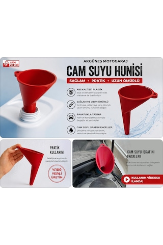 Cam Suyu Hunisi Abs Kaliteli Plastik, Sağlam Ve Uzun Ömürlü Araç Sıvı Dolum Hunisi