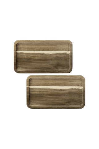 Naturalove Akasya Sunum Tabağı - 2'li / Dikdörtgen