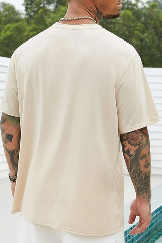 Flood Of Style Unisex Jujutsu Kaisen Baskılı T-shirt Bej