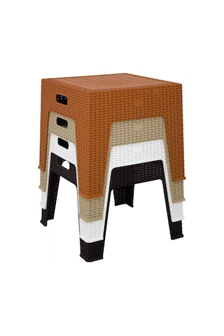 Luna Elit Rattan Sehpa Beyaz