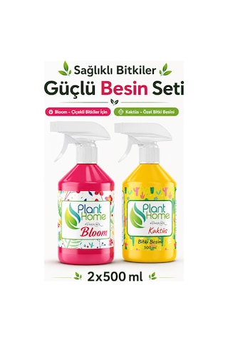 Bitki Besin Seti Çiçekli Bitki Ve Kaktüs Besini Sprey Seti 2 X 500 Ml 1 L