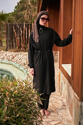 Marina M2401 Tam Kapalı Mayo-siyah Siyah