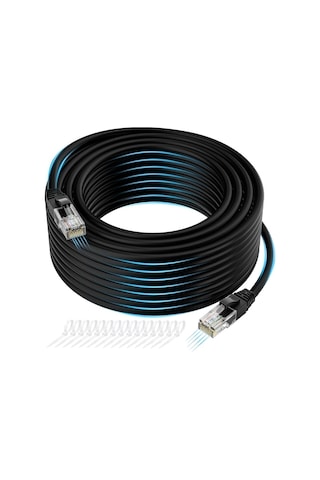 Cat6 Kablo 25 Metre Siyah