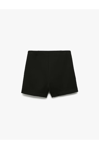 Koton Fiyonk Detaylı Pileli Şort Etek Siyah 6wkg40030aw Siyah
