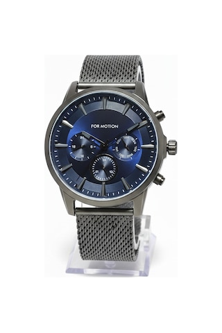 For Motion Erkek Kol Saati Antrasit Renk, Mavi Kadran - Fm.13524fh.02, 2 Yıl Garantili Koyu Gri