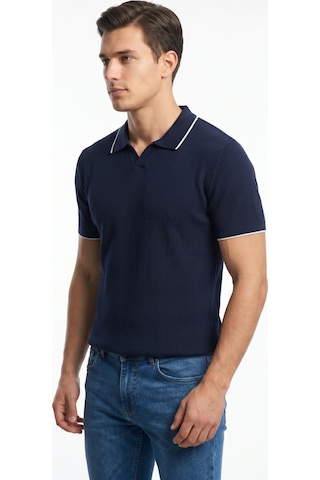 Baglan Erkek Spor Polo Yaka Triko Tişört Bgl-st05374 Lacivert