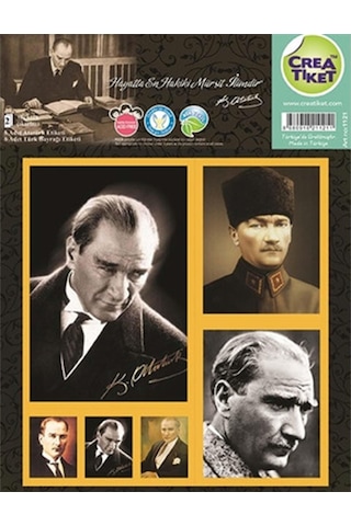Crea Tiket Eğitim Etiketi Atatürk Bayrak - 1121