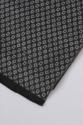 İnce Dokulu Desenli Viskon Şal Kaşkol Atkı Antrasit