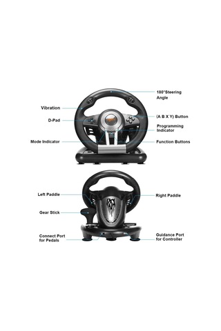 Pxn V3 Pro Titreşim Oyun Ps4 İçin Direksiyon Denetleyici, Ps3, Xbox One, Xbox Serisi S/x, Pc