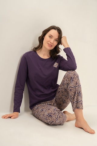 Arnetta Kadın Everyday Is A Fresh Start Mor Uzun Kol Pijama Takım Ar3769-s-v1 Ar3769-s-v1