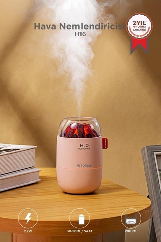 Özel Üretim Sessiz Salon Ortam H16 Pembe Buhar Makinesi 280 Ml