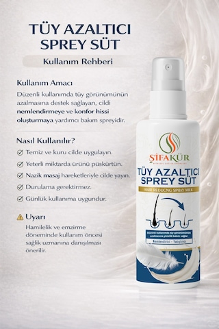 Şifakür Sprey Süt Tüz Azaltıcı Papain & Aloe Vera İçeren Cilt Bakım Spreyi 100 Ml Nemlendirici Bakım