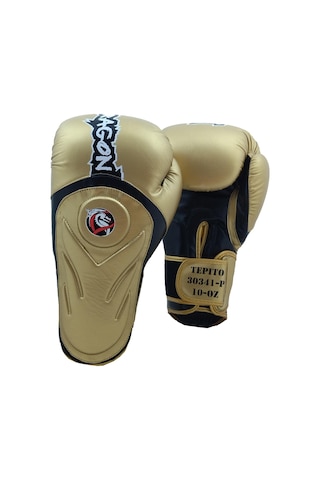 Dragondo Gold Tepito Boks Eldiveni 10 Oz Ve 3.5 Metre Boks Bandajı Set Boks Seti Altın
