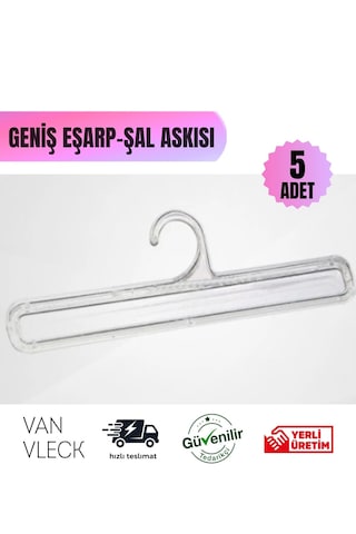 5 Li Şal Eşarp Atkı Askısı Dikdörtgen Geniş Askılık