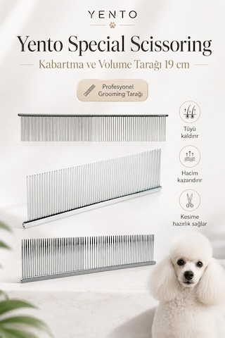 Yento Special Scissoring Kedi & Köpek Kabartma Ve Volume Tarağı 19 Cm