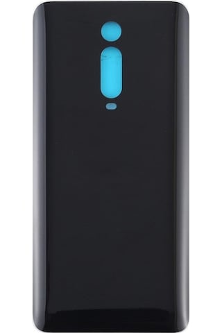 Xiaomi Mi 9t Logolu Pil Kapağı - Lens Hariç - Siyah Siyah