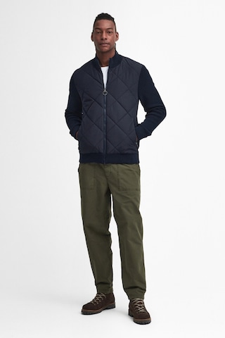 Barbour Newland Zip Through Knitted Jumper Kazak Ny91 Navy Lacivert